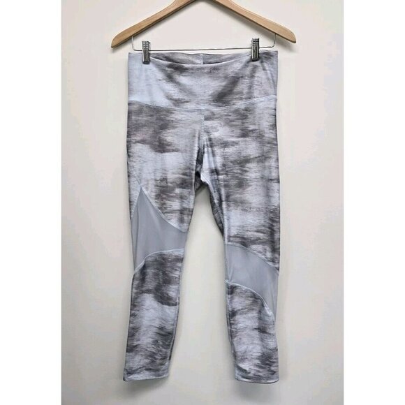 Under Armour Heatgear Compression Ankle Leggings Womens Large Gray Marble Vented - Picture 1 of 10
